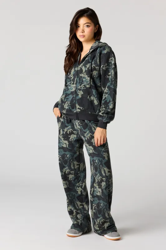 Camo Ultra Wide Fleece Sweatpant made by Stitches