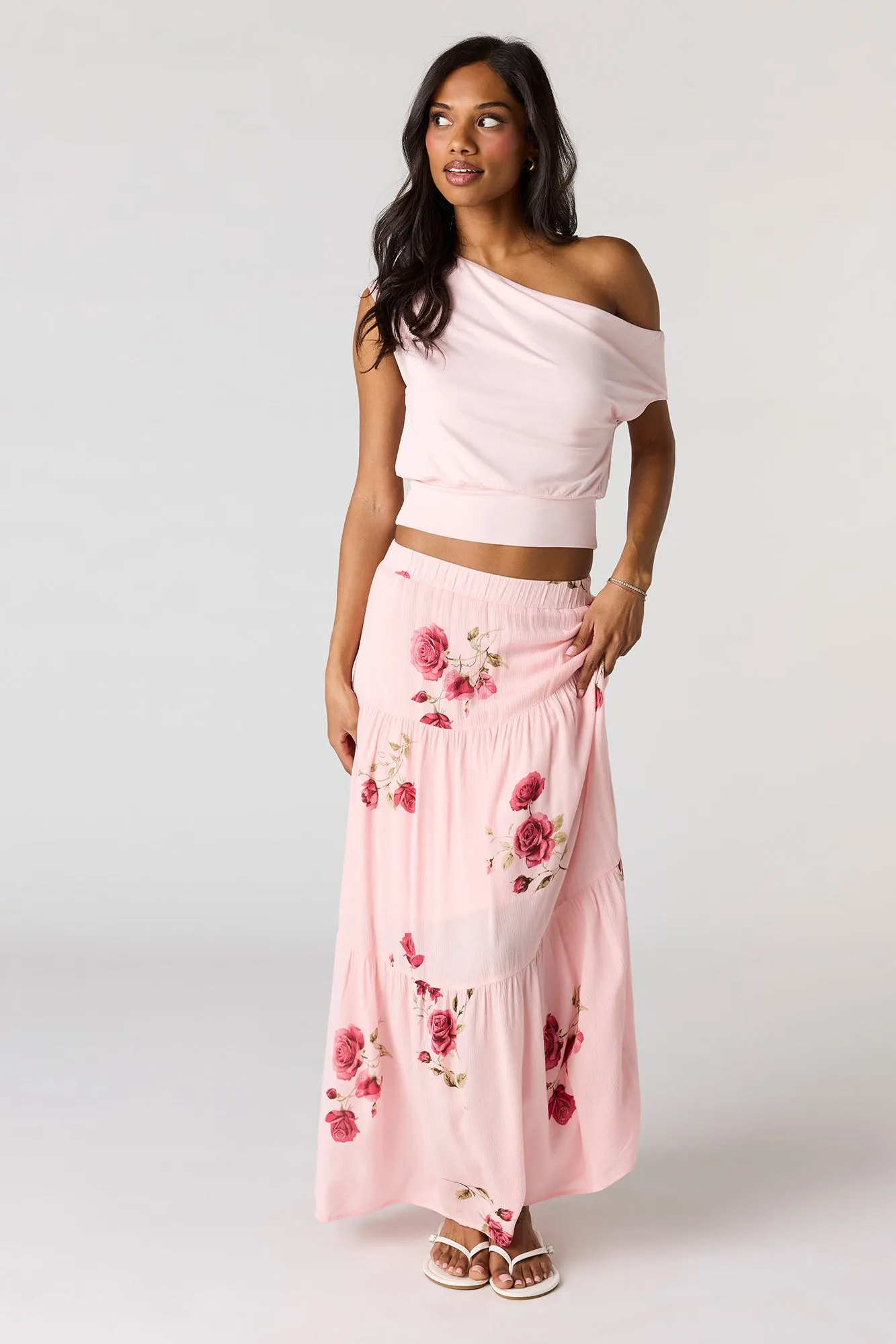 Tiered Maxi Skirt sold by Urban Planet