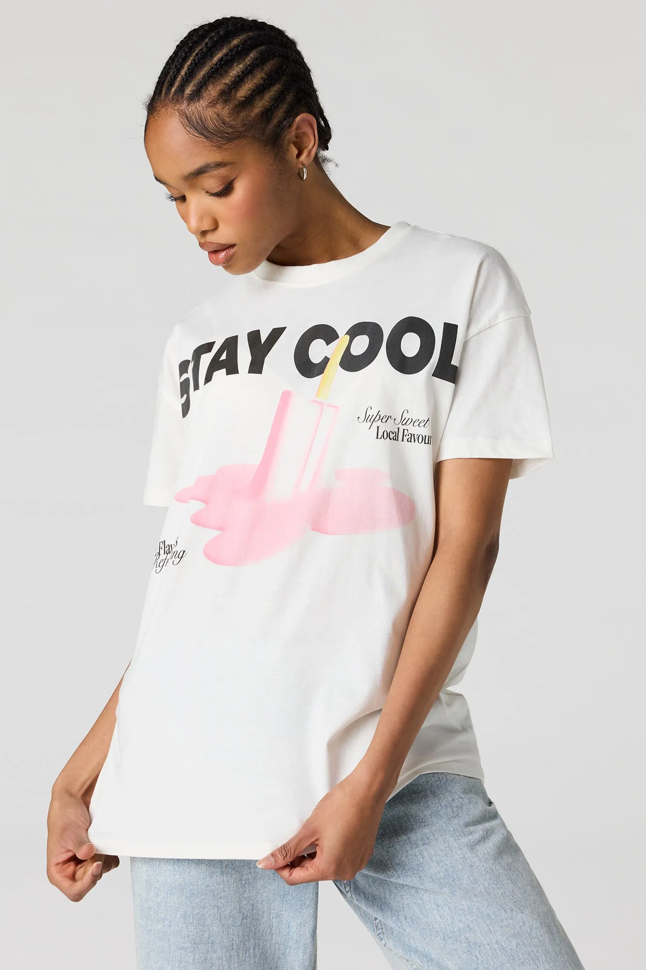 Stay Cool Graphic Oversized T-Shirt sold by Urban Planet