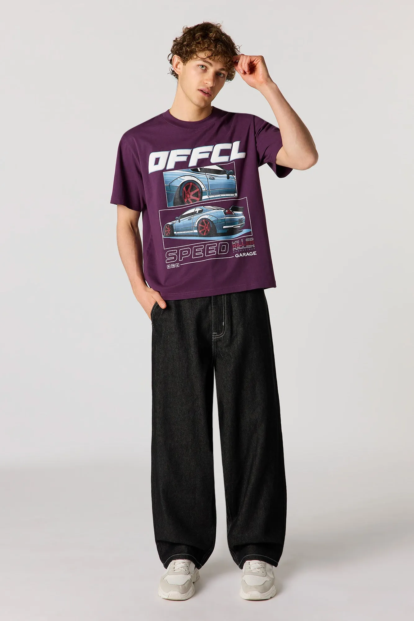 Offcl Puff Print Relaxed T-Shirt sold by Urban Planet product image thumbnail 3