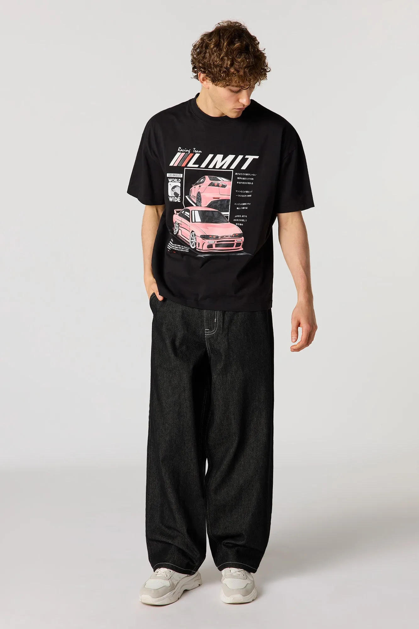 Racing Graphic Relaxed T-Shirt sold by Urban Planet product image thumbnail 3