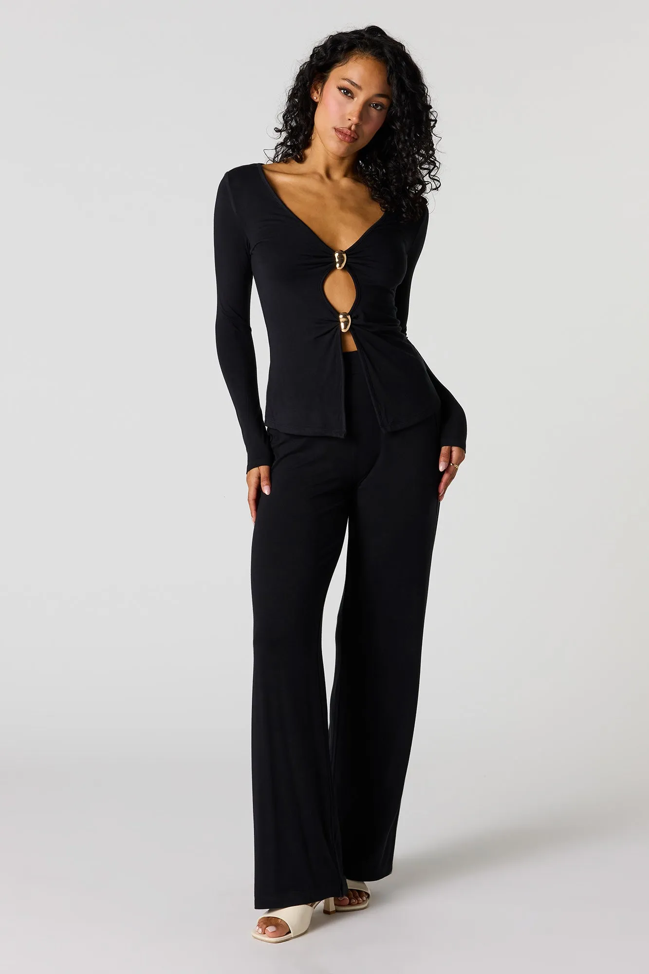 High Rise Wide Leg Pant sold by Urban Planet product image thumbnail 4
