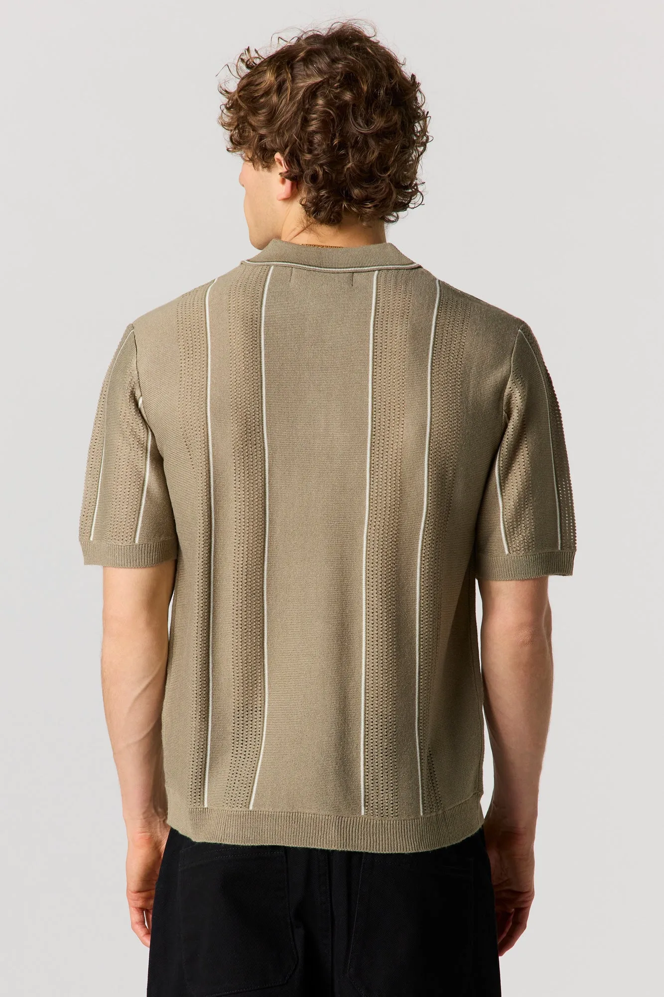 Textured Striped Polo Top sold by Urban Planet product image thumbnail 2