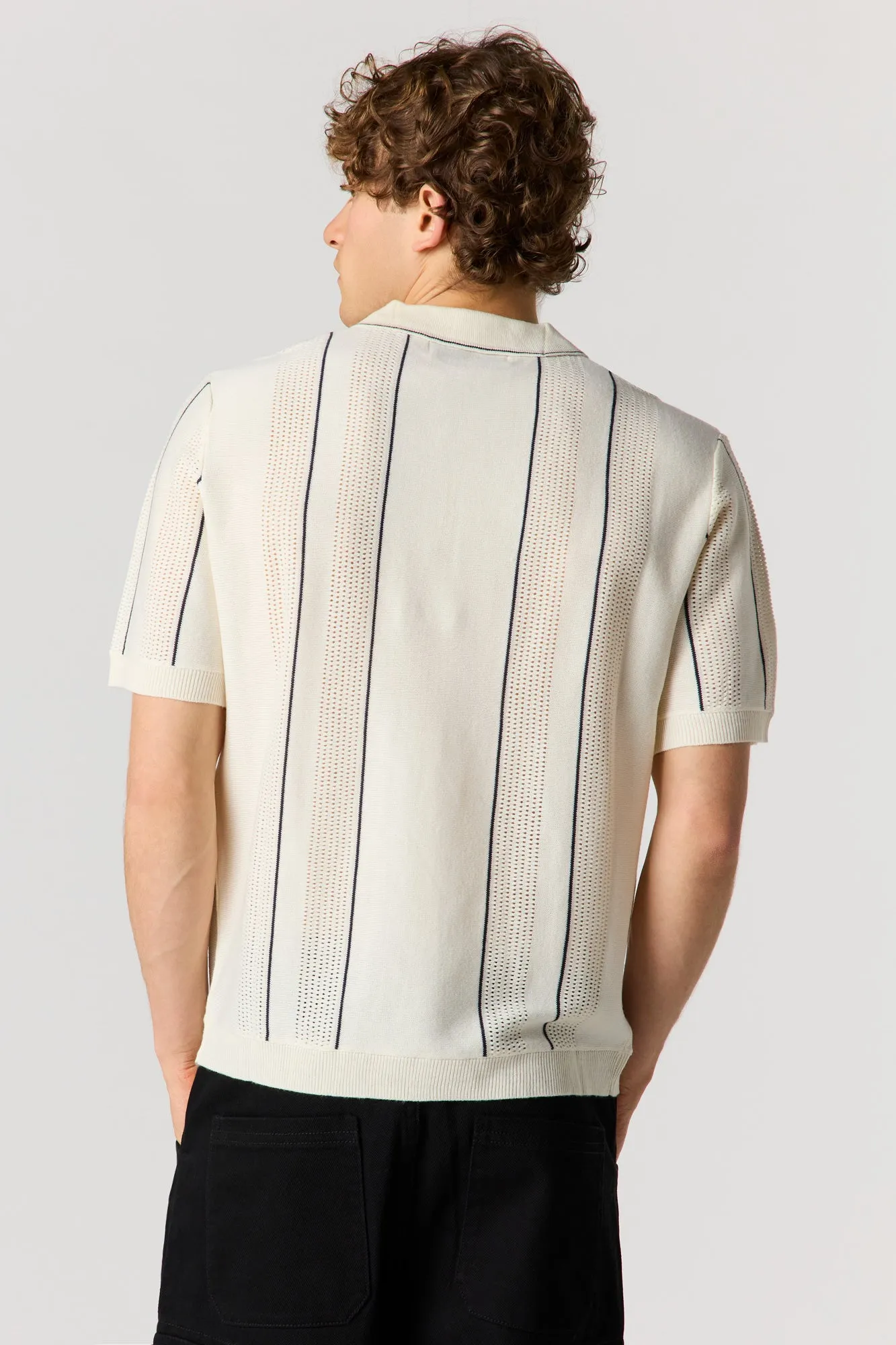 Textured Striped Polo Top sold by Urban Planet product image thumbnail 5