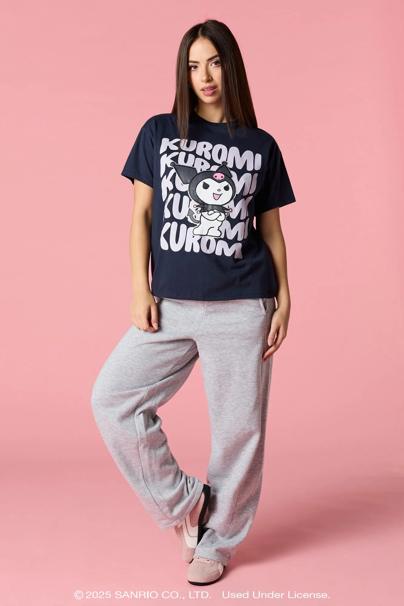 Kuromi™ HD Print Boyfriend T-Shirt sold by Urban Planet product image thumbnail 3