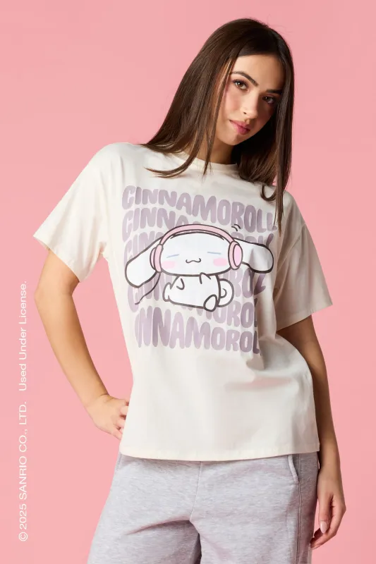 Cinnamoroll™ HD Print Boyfriend T-Shirt sold by Urban Planet