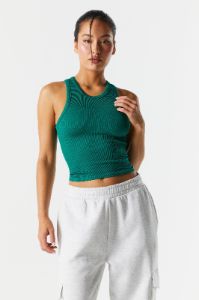 Débardeur côtelé sans couture à encolure arrondie sold by Urban Planet