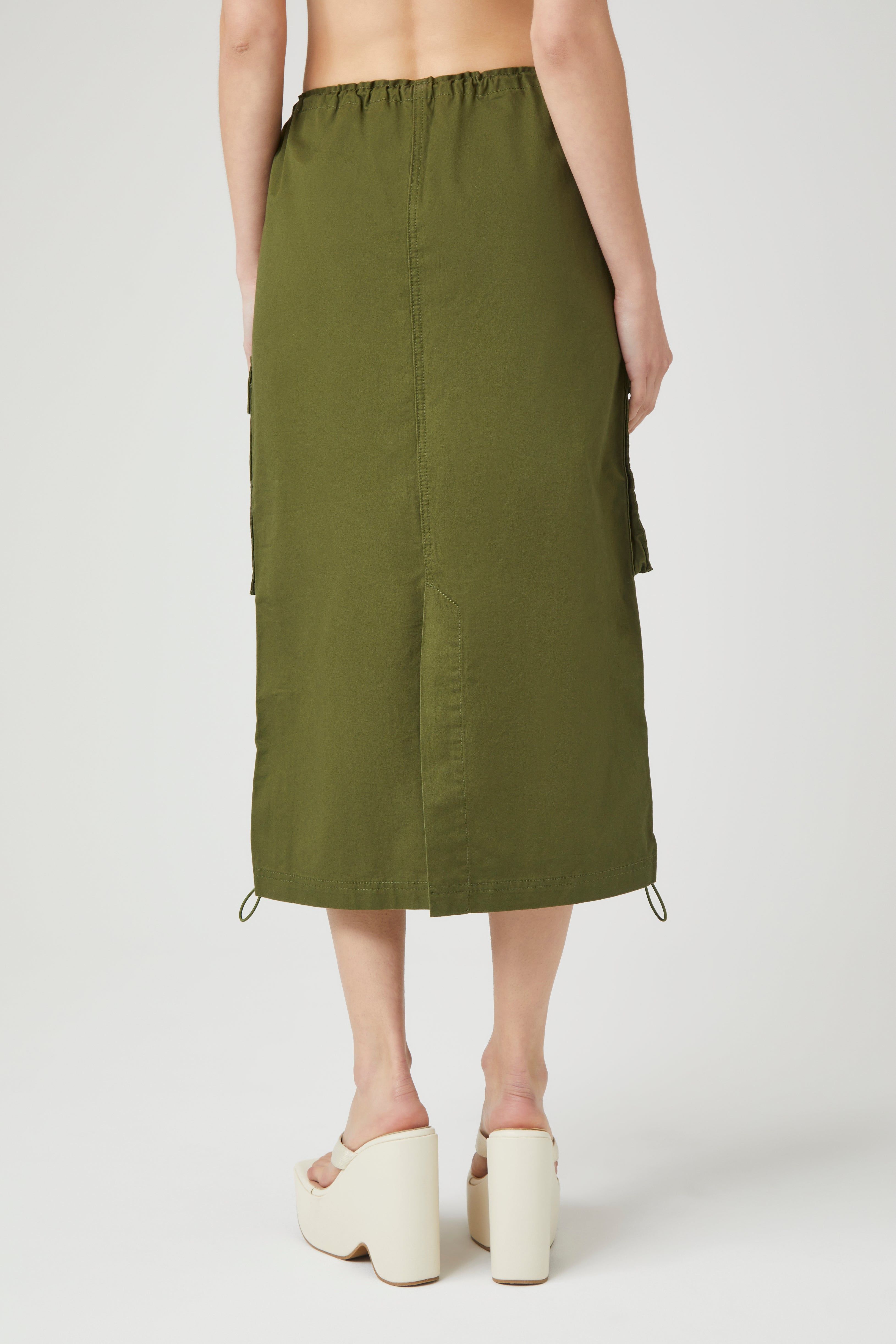 Jupe midi en sergé avec taille coulissante à barillet sold by Urban Planet product image thumbnail 9