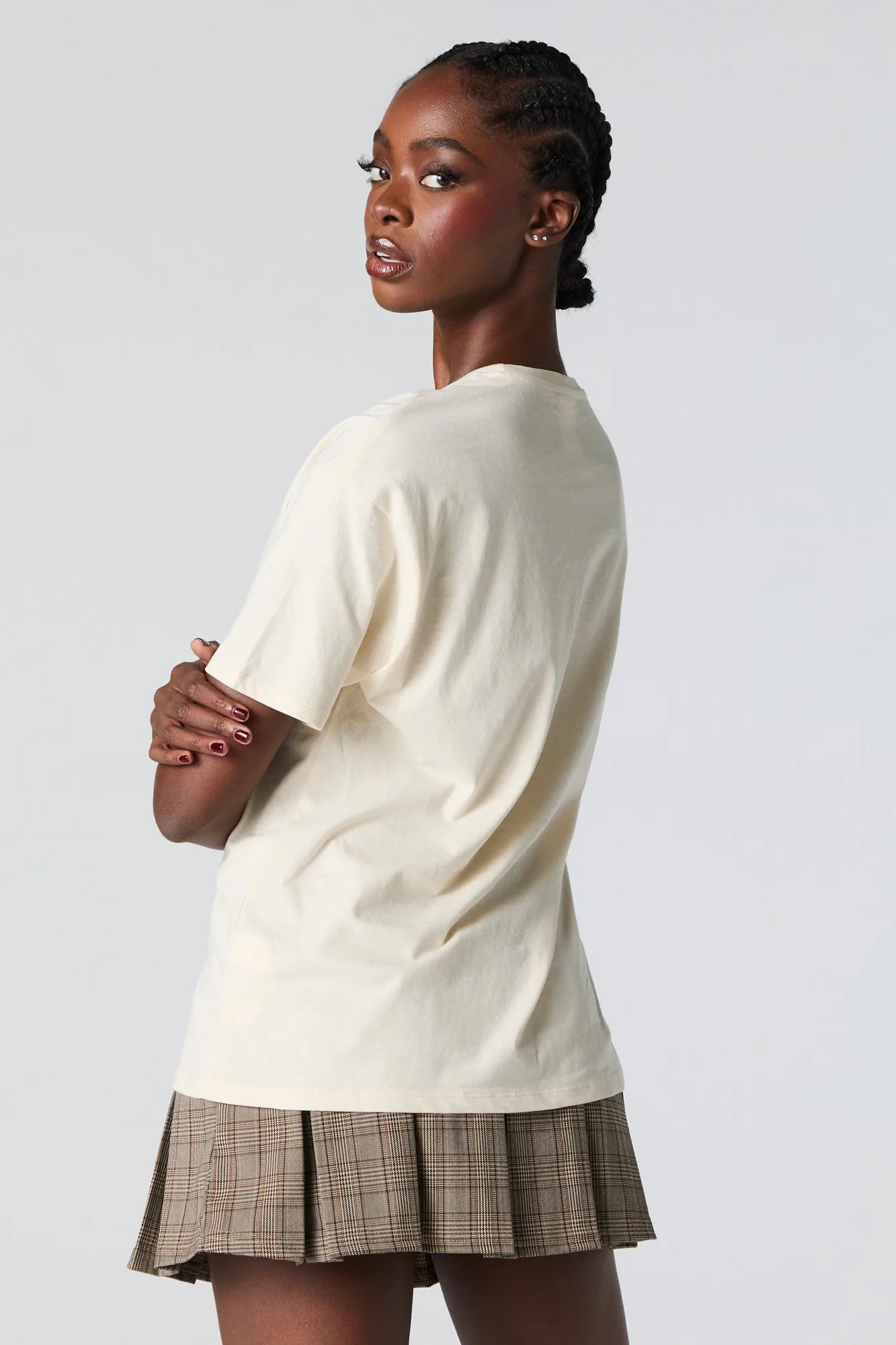 Bunnies with Bows Graphic Boyfriend T-Shirt sold by Urban Planet product image thumbnail 3