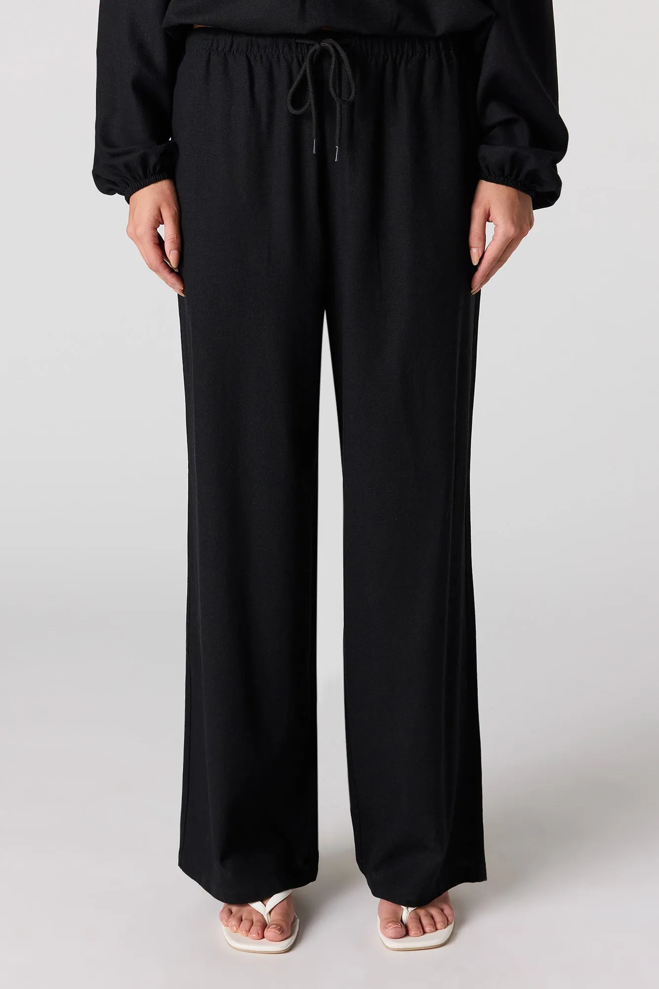 Linen-Blend Drawstring Pant sold by Urban Planet product image thumbnail 5