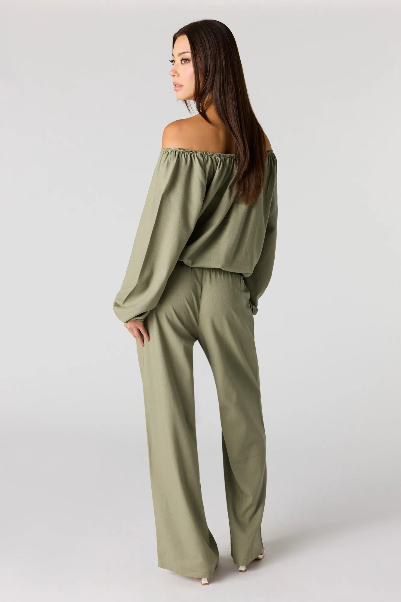 Linen-Blend Drawstring Pant sold by Urban Planet product image thumbnail 3