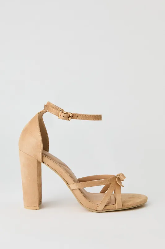 Strappy Bow Ankle Strap High Heel sold by Urban Planet