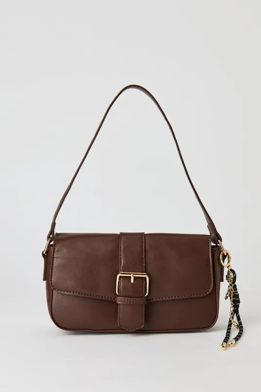 Belted Shoulder Bag with Keychain sold by Urban Planet