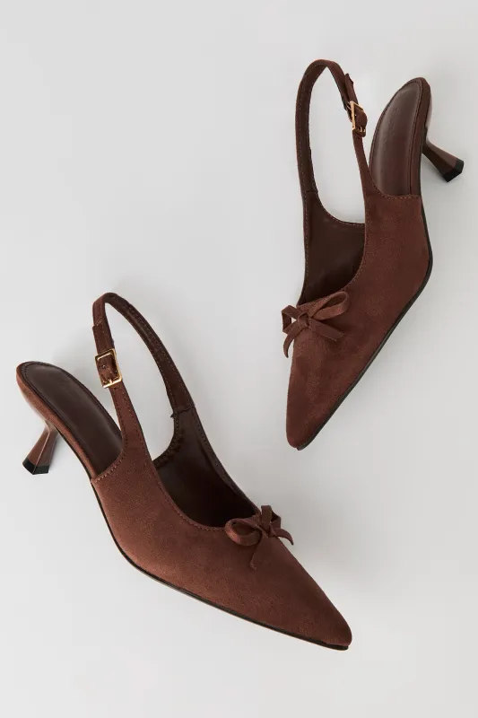 Bow Detail Slingback Kitten Heel sold by Urban Planet