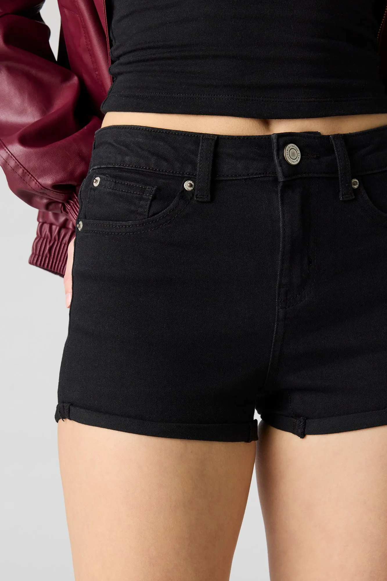 Miami High Rise Black Denim Short sold by Urban Planet product image thumbnail 4