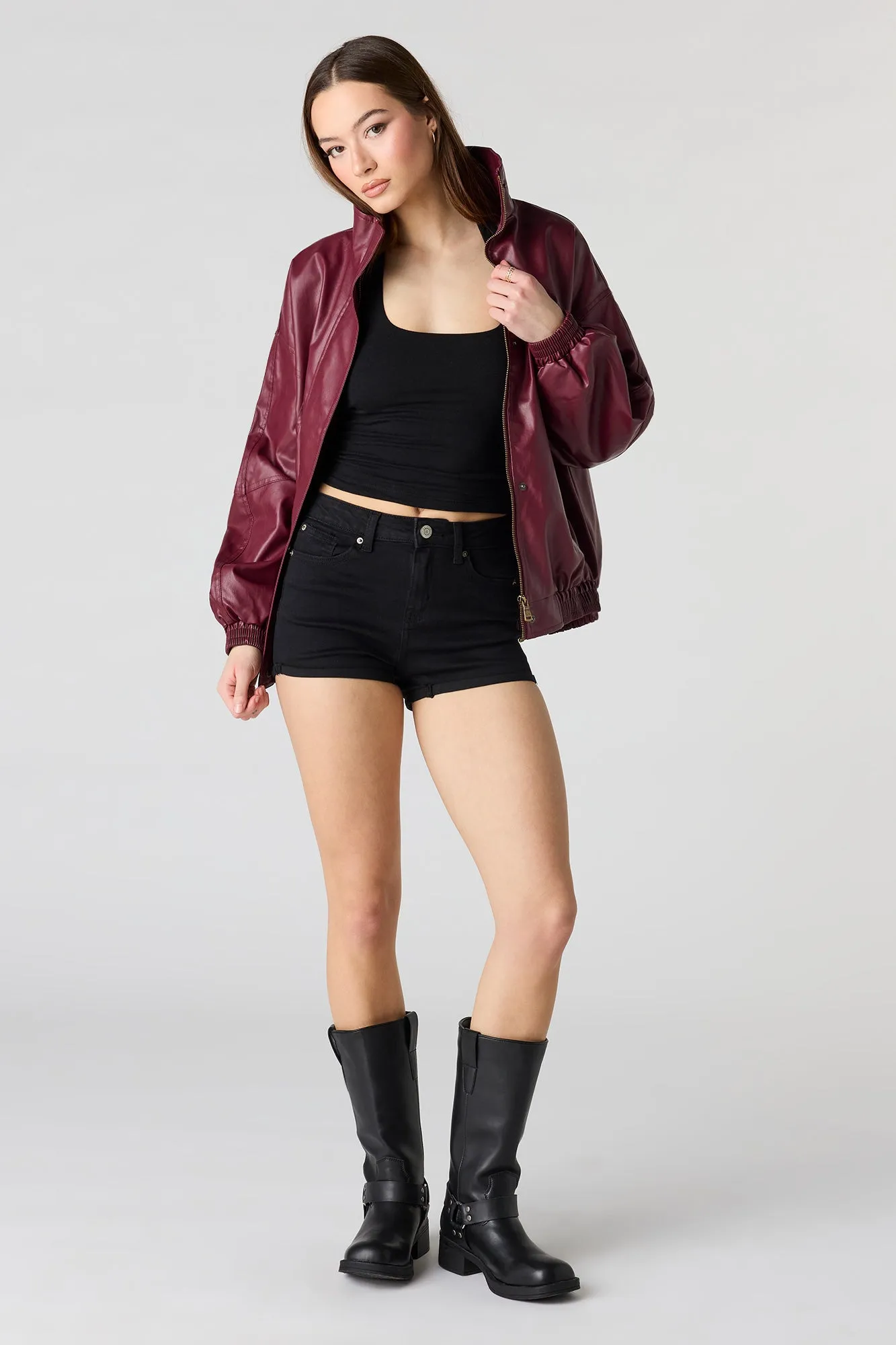 Miami High Rise Black Denim Short sold by Urban Planet product image thumbnail 3