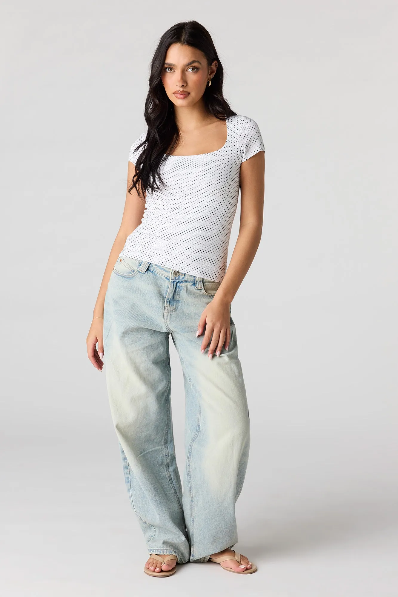 Soft Contour Square Neck T-Shirt sold by Urban Planet product image thumbnail 3