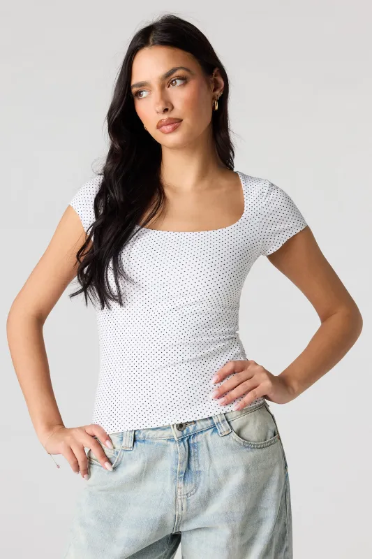 Soft Contour Square Neck T-Shirt made by Stitches