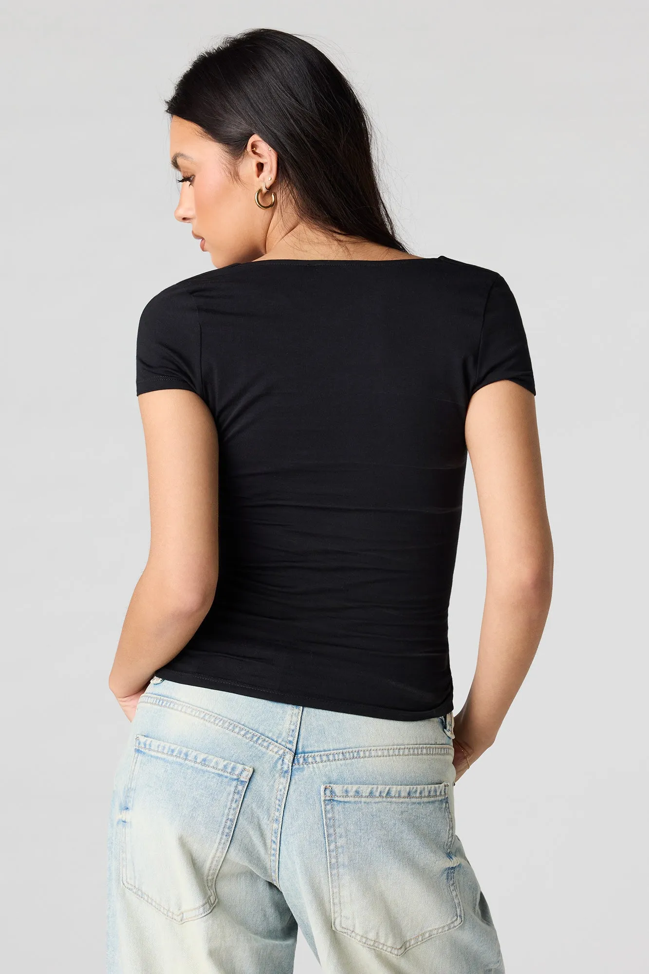 Soft Contour Square Neck T-Shirt sold by Urban Planet product image thumbnail 5