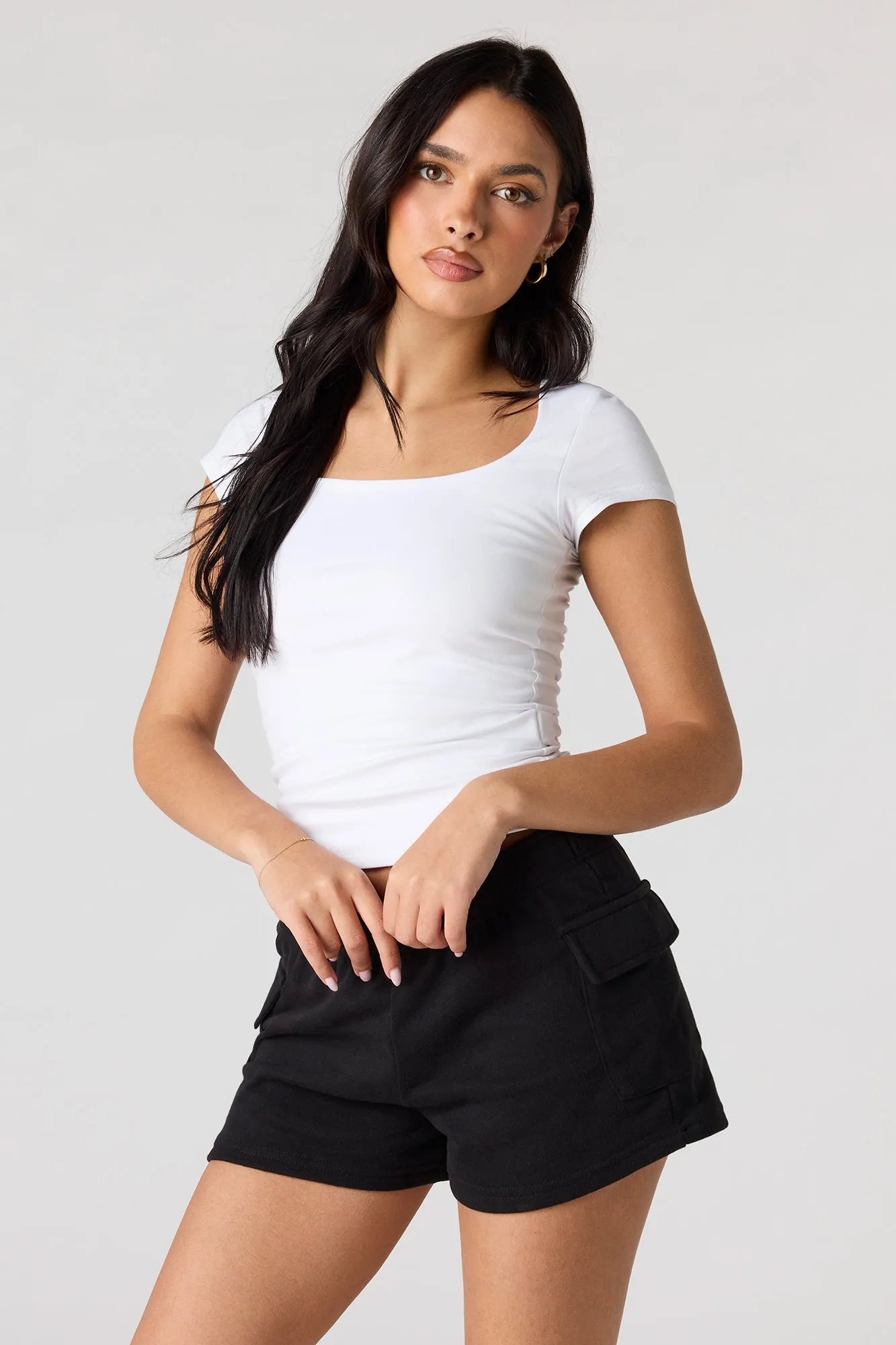 Luxe French Terry Cargo Shortie sold by Urban Planet product image thumbnail 5