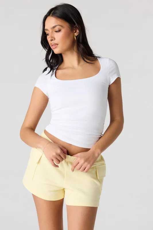 Luxe French Terry Cargo Shortie sold by Urban Planet