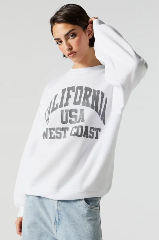 California Graphic Fleece Sweatshirt sold by Urban Planet