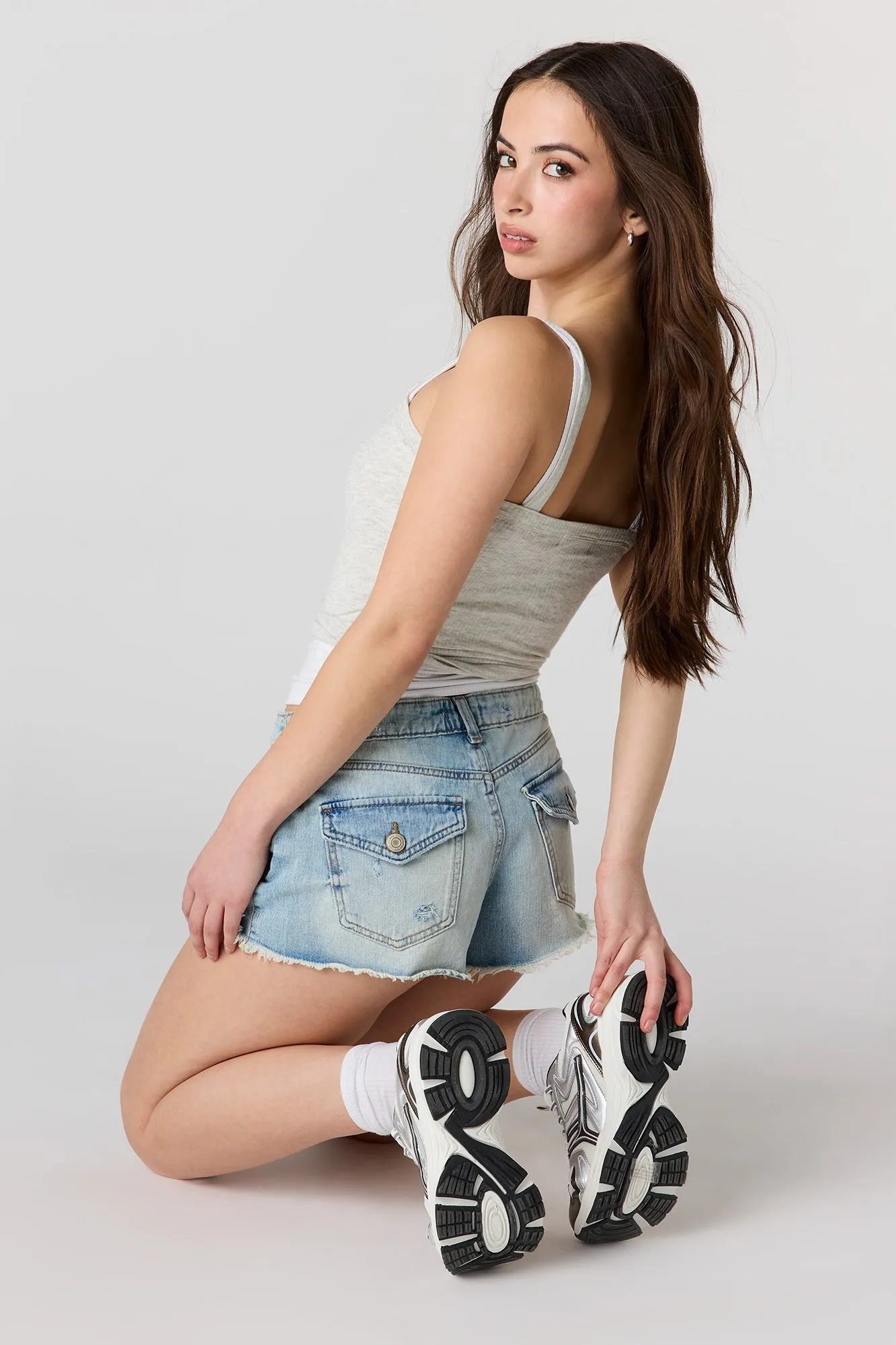 Chelsea High Rise Ripped Medium Short sold by Urban Planet