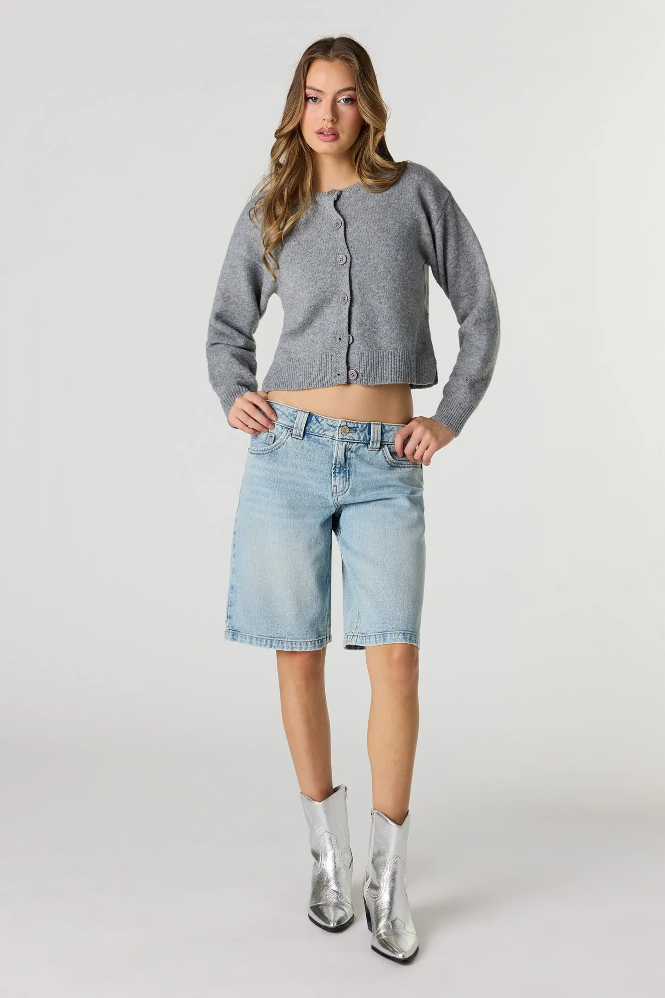 Brooklyn Low Rise Baggy Light Jort sold by Urban Planet product image thumbnail 3
