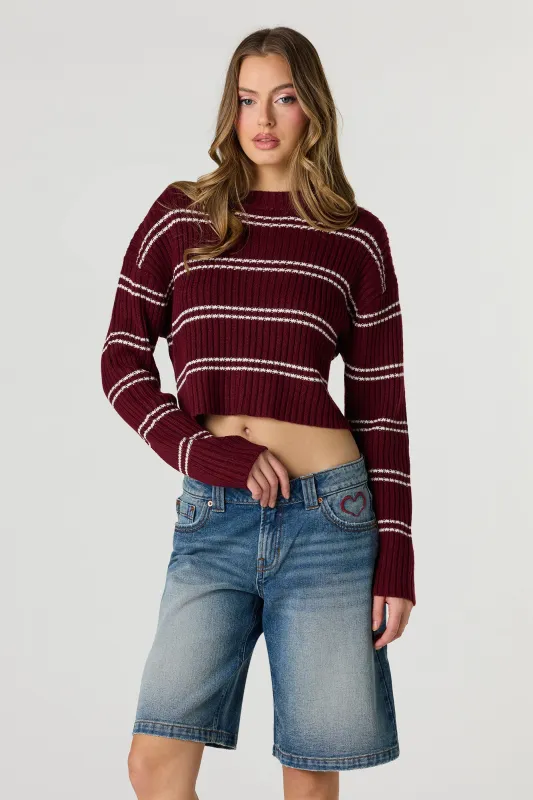 Brooklyn Low Rise Baggy Dark Embroidered Jort sold by Urban Planet