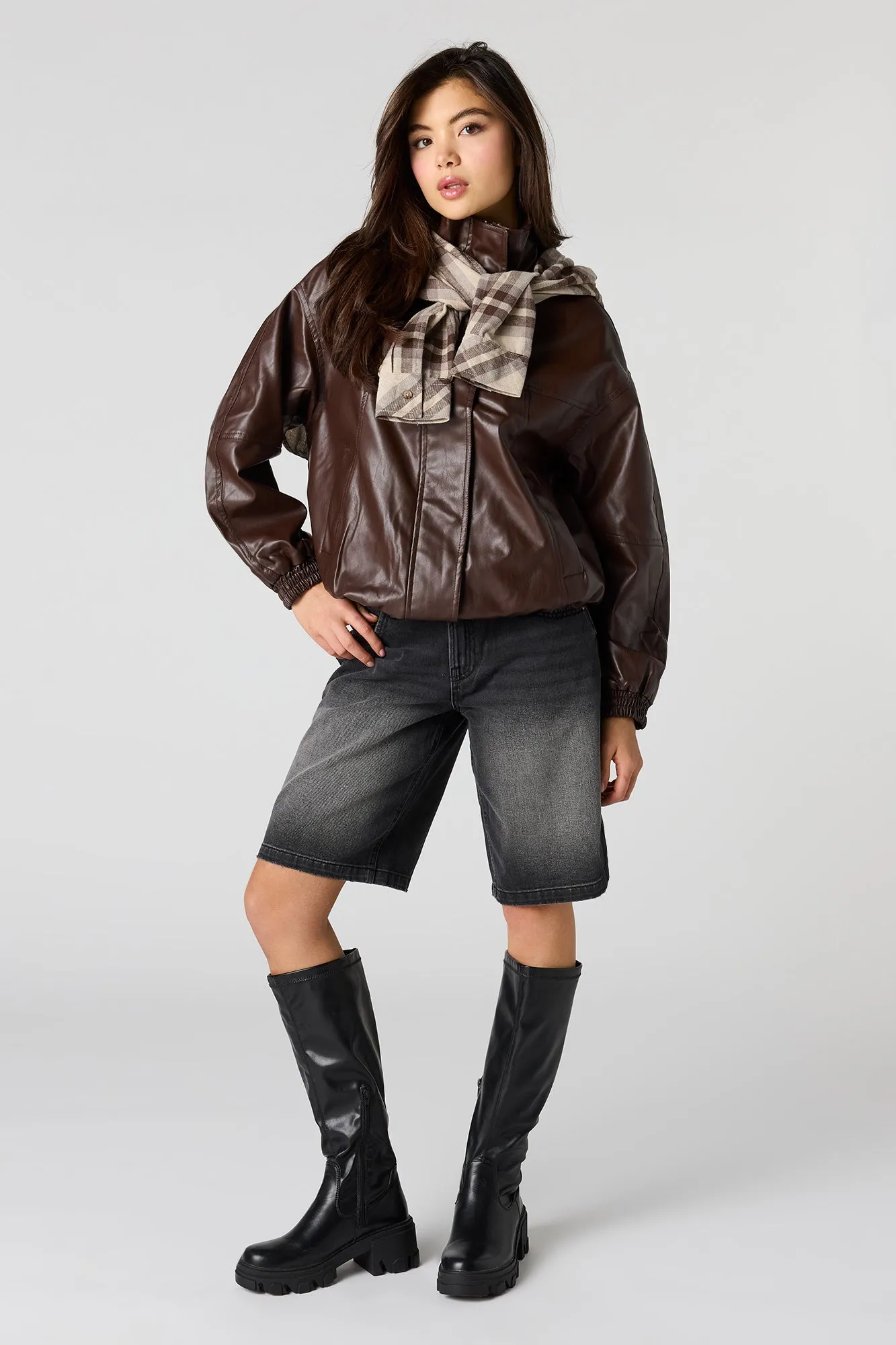 Brooklyn Butterfly Embroidered Low Rise Denim Short sold by Urban Planet product image thumbnail 3