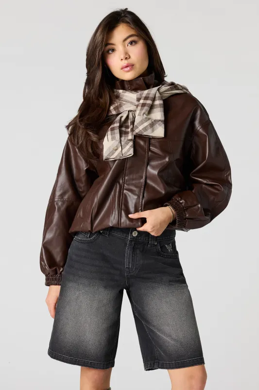 Brooklyn Butterfly Embroidered Low Rise Denim Short sold by Urban Planet