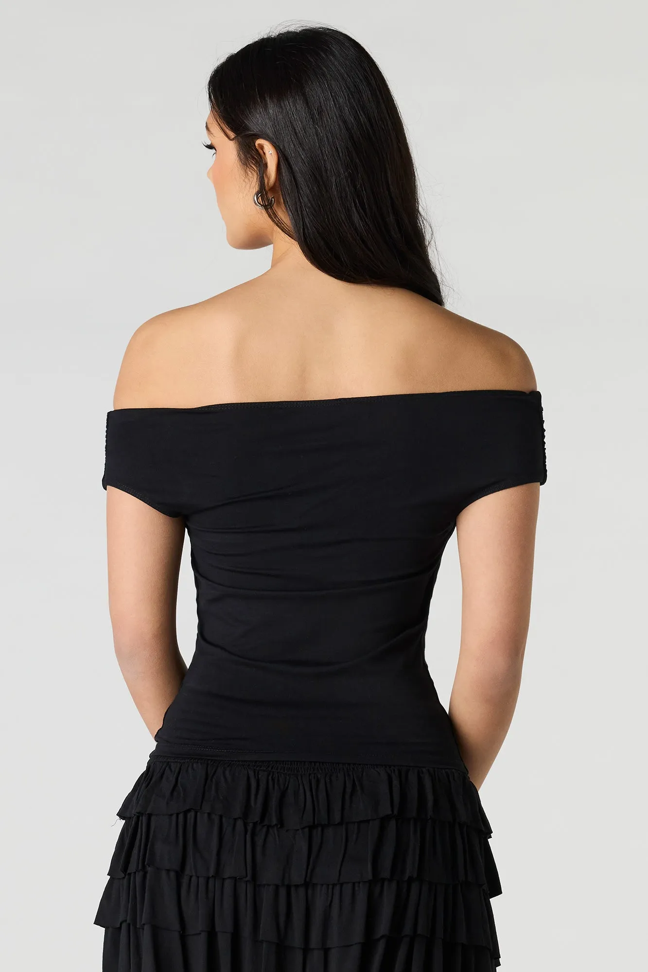 Ruched Off Shoulder Top sold by Urban Planet product image thumbnail 5