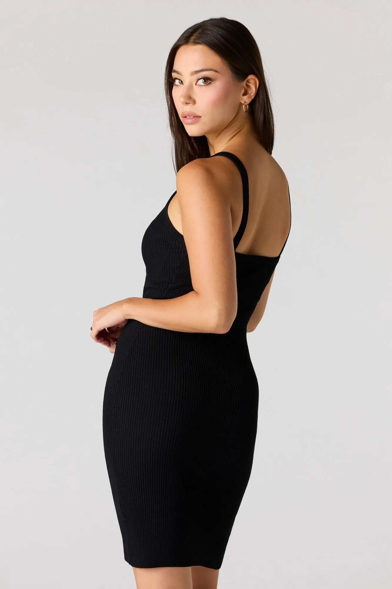 Ribbed Knit Bodycon Mini Dress sold by Urban Planet product image thumbnail 5