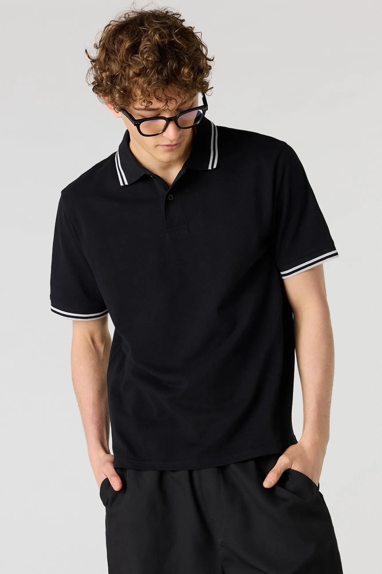Striped Trim Polo sold by Urban Planet product image thumbnail 4