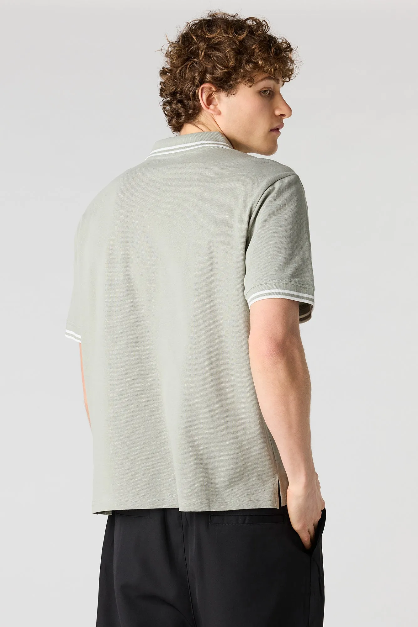 Striped Trim Polo sold by Urban Planet product image thumbnail 2