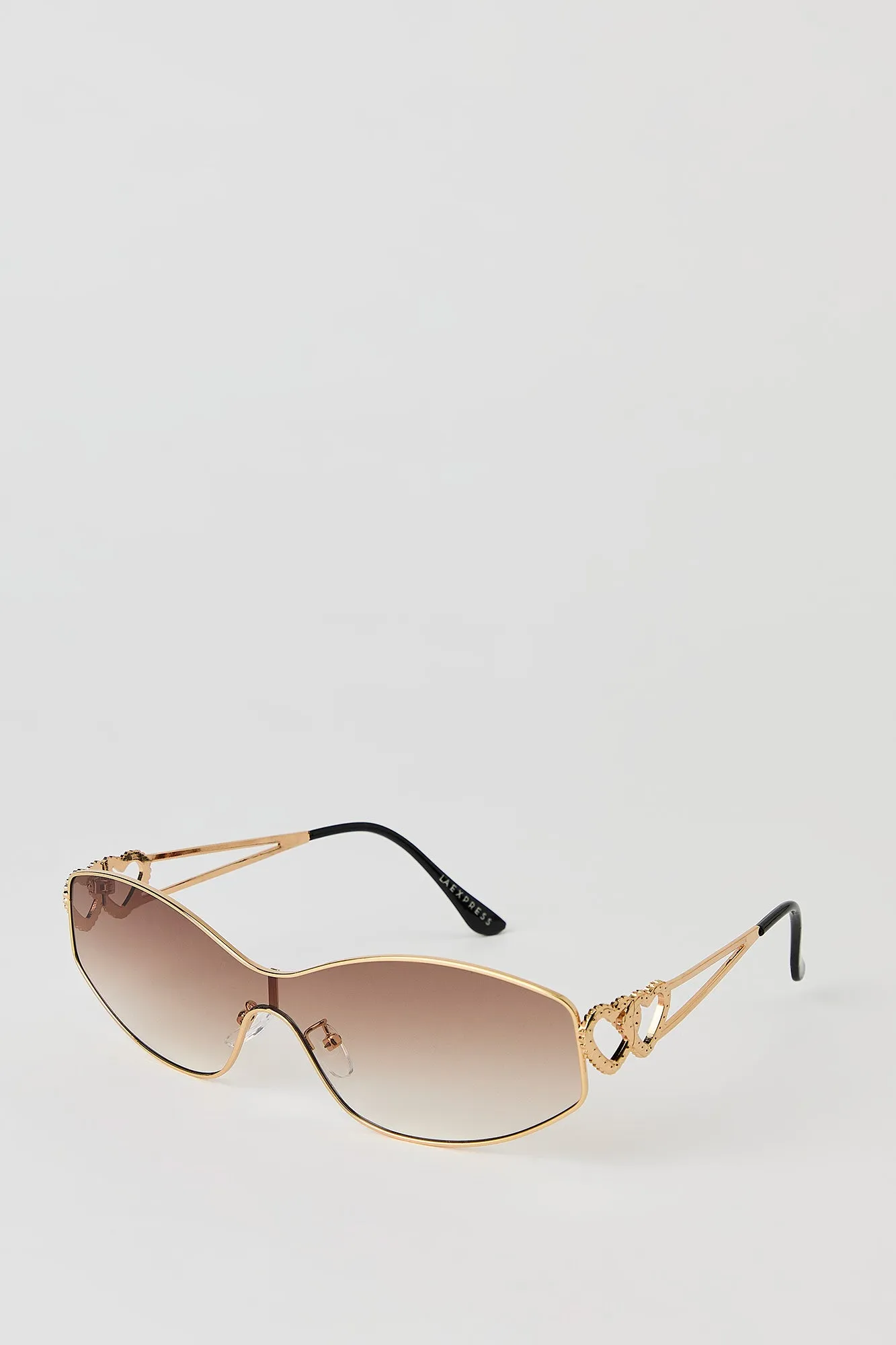 Double Heart Shield Sunglasses sold by Urban Planet product image thumbnail 5
