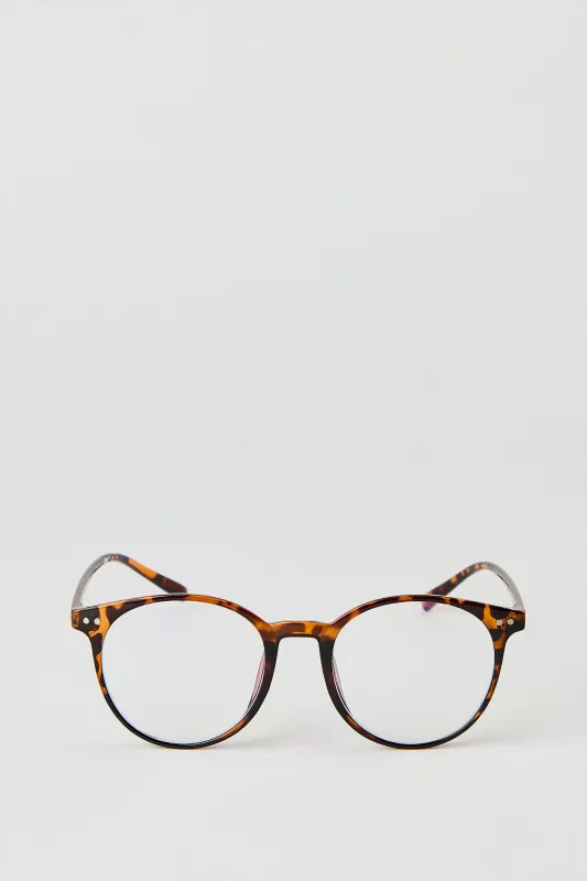 Round Blue Light Glasses made by Stitches