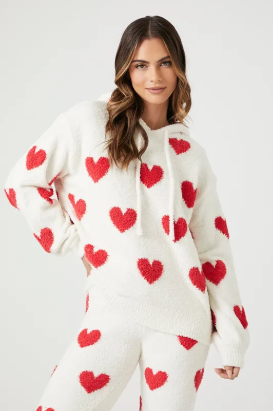 Haut à capuchon de pyjama en peluche à imprimé Coeur sold by Urban Planet