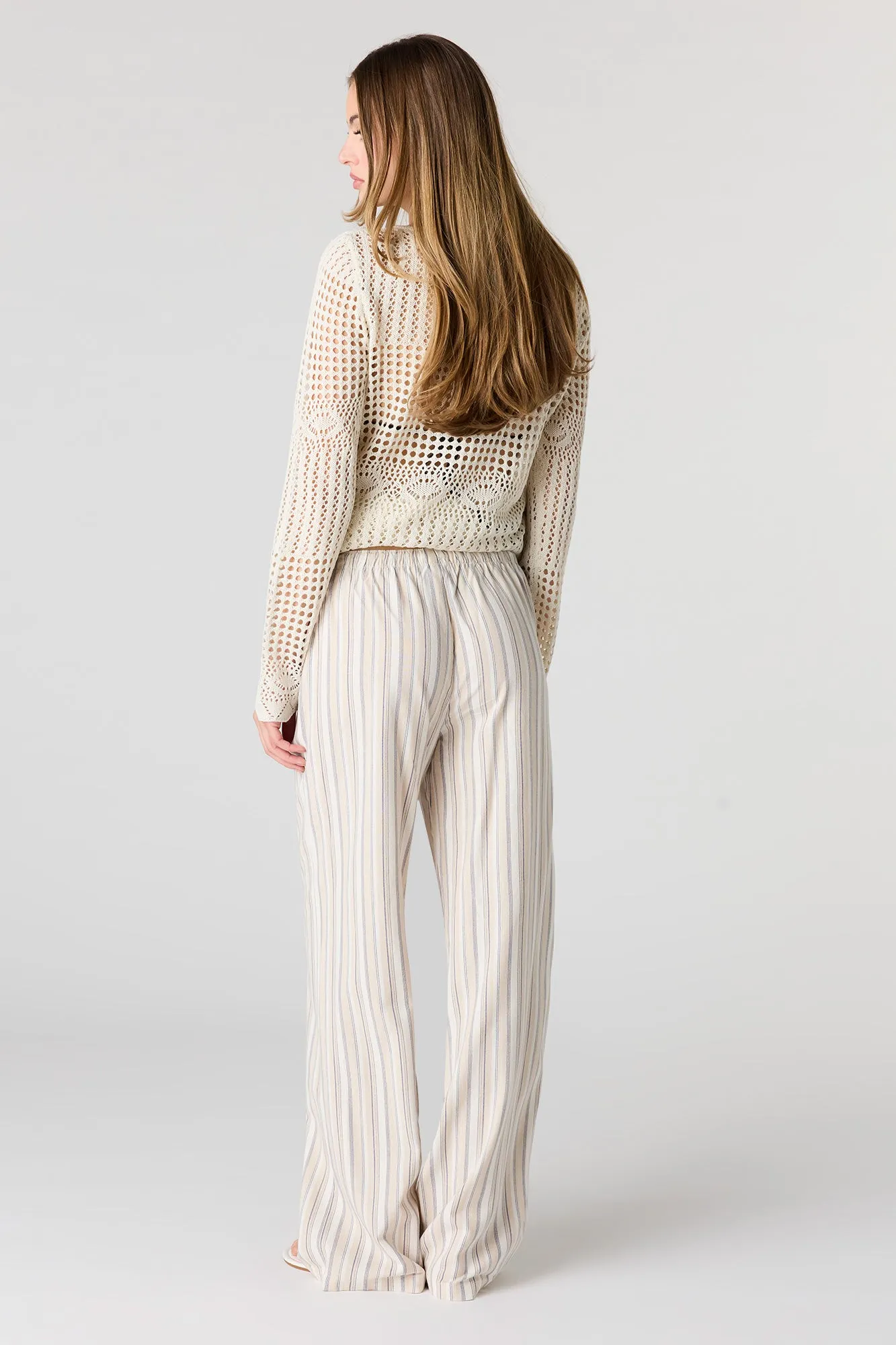 Linen-Blend Flowy Wide Leg Pant sold by Urban Planet product image thumbnail 3