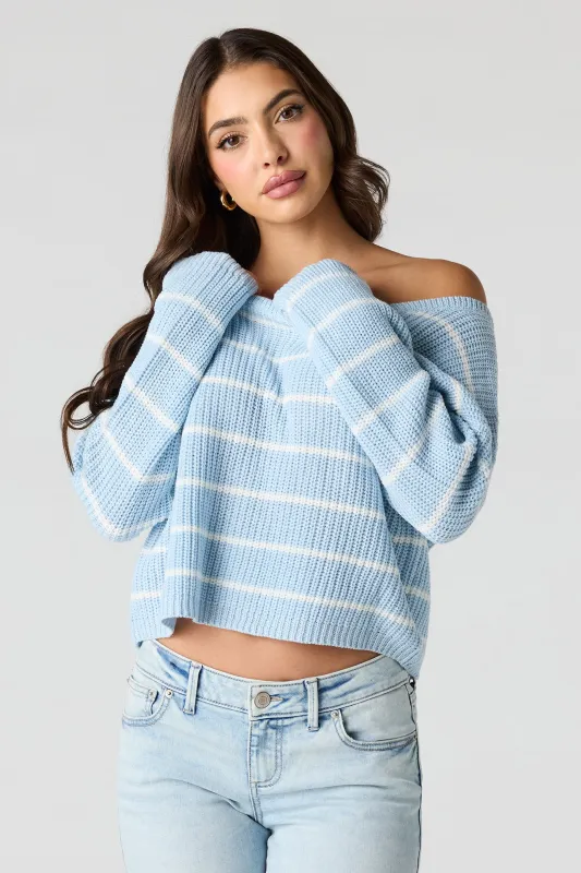 Striped Boat Neck Sweater made by Stitches