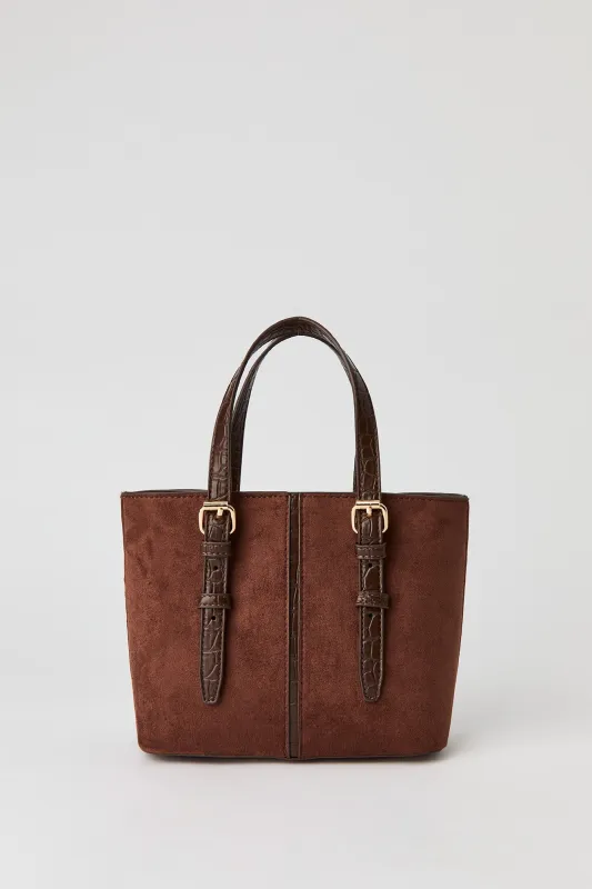 Faux Suede Handle Bag sold by Urban Planet