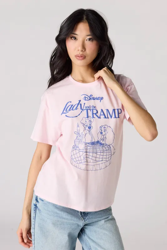 Lady and the Tramp Puff Print Boyfriend T-Shirt made by Stitches
