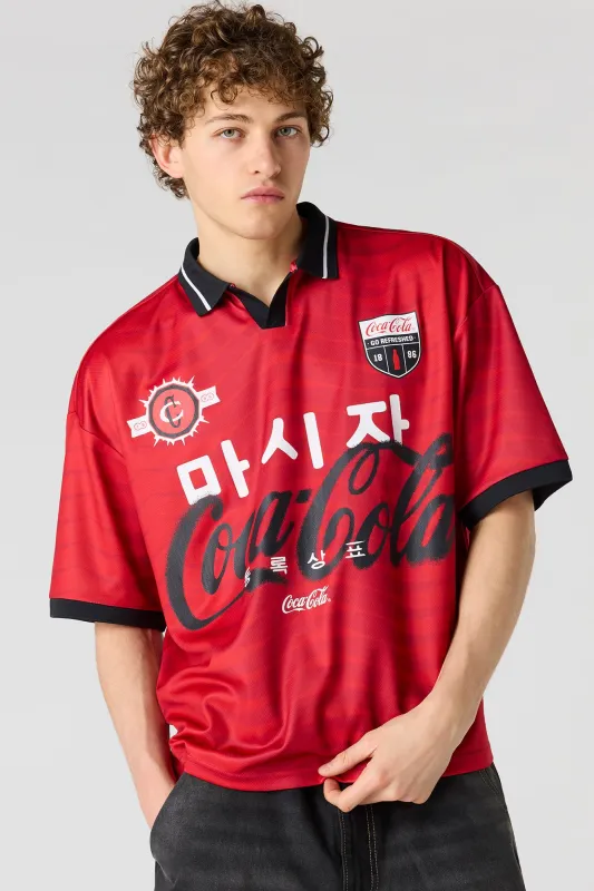 Coca-Cola Print Mesh Soccer Jersey sold by Urban Planet