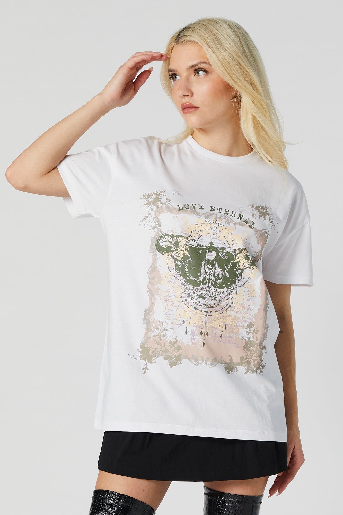 Love Eternal Graphic Oversized T-Shirt sold by Urban Planet product image thumbnail 2