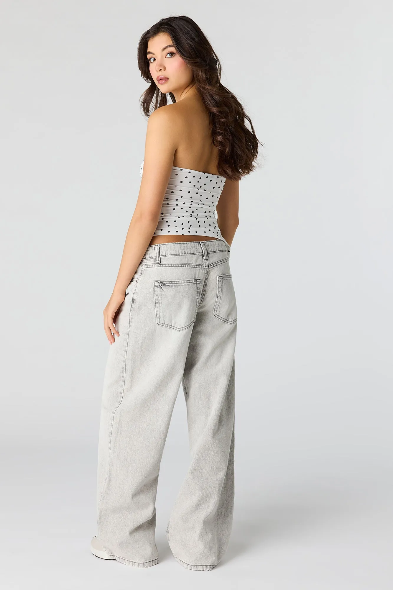 Low Rise Super Baggy Light Grey Jean sold by Urban Planet product image thumbnail 3