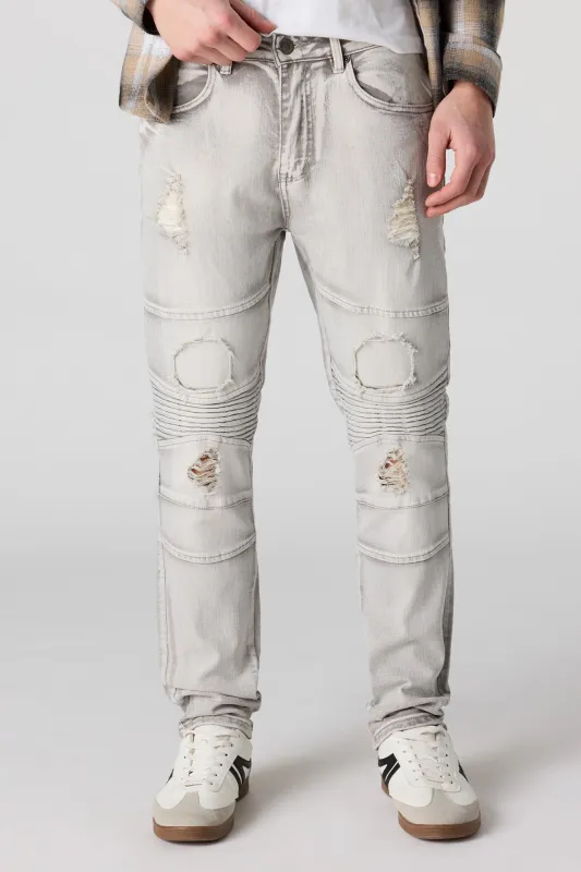 Distressed Moto Skinny Jean made by Urban Planet