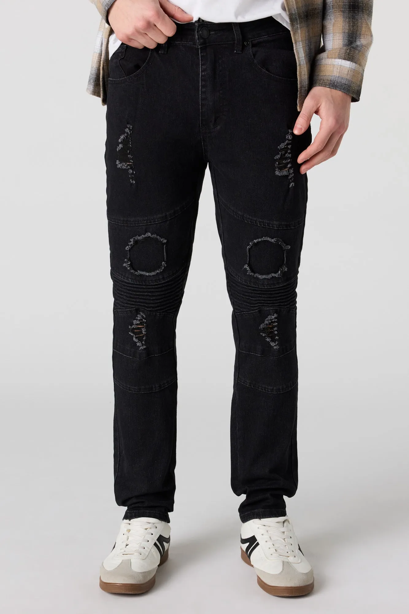 Distressed Moto Skinny Jean sold by Urban Planet product image thumbnail 4