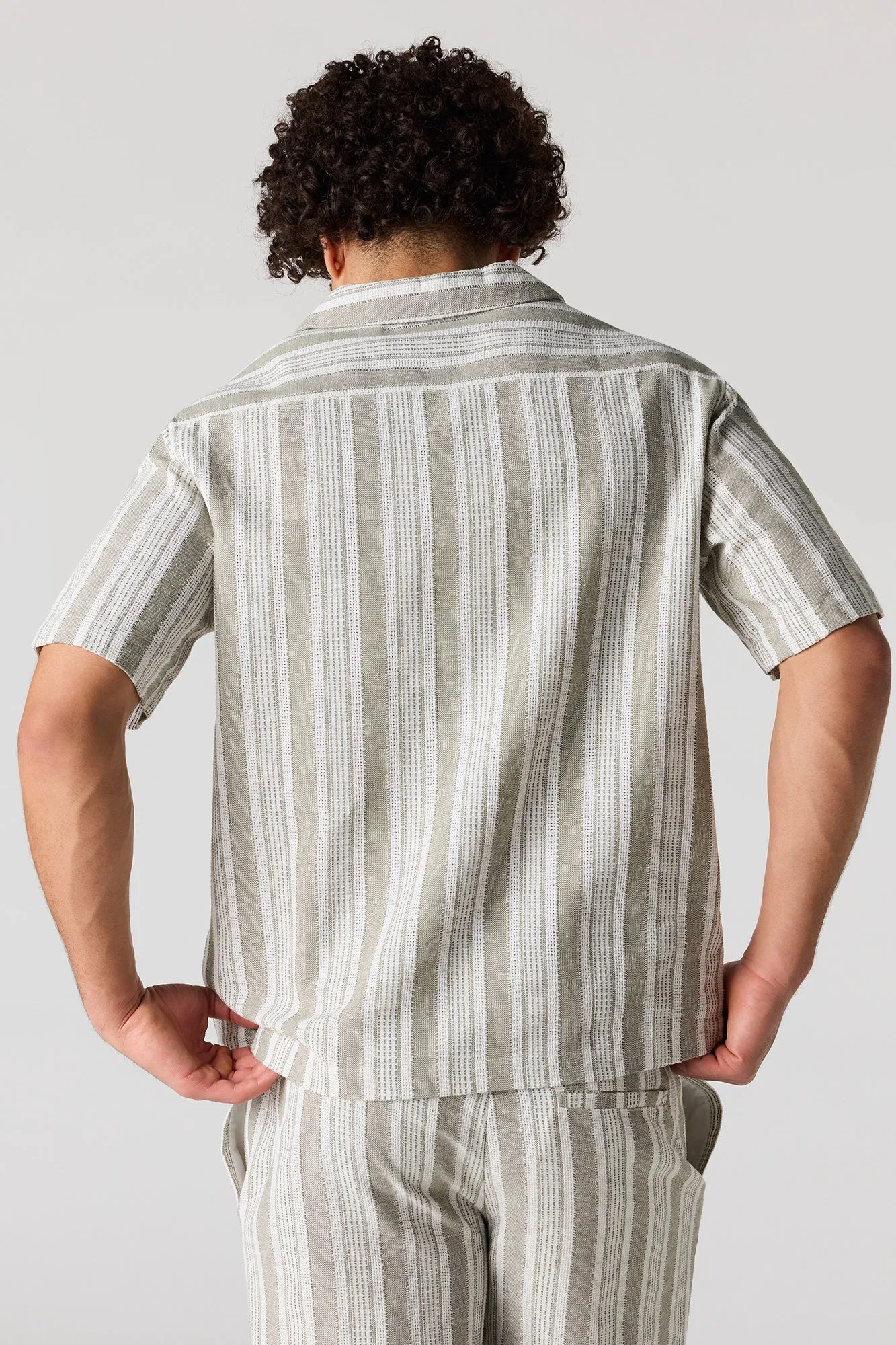 Textured Striped Button-Up Top sold by Urban Planet product image thumbnail 5