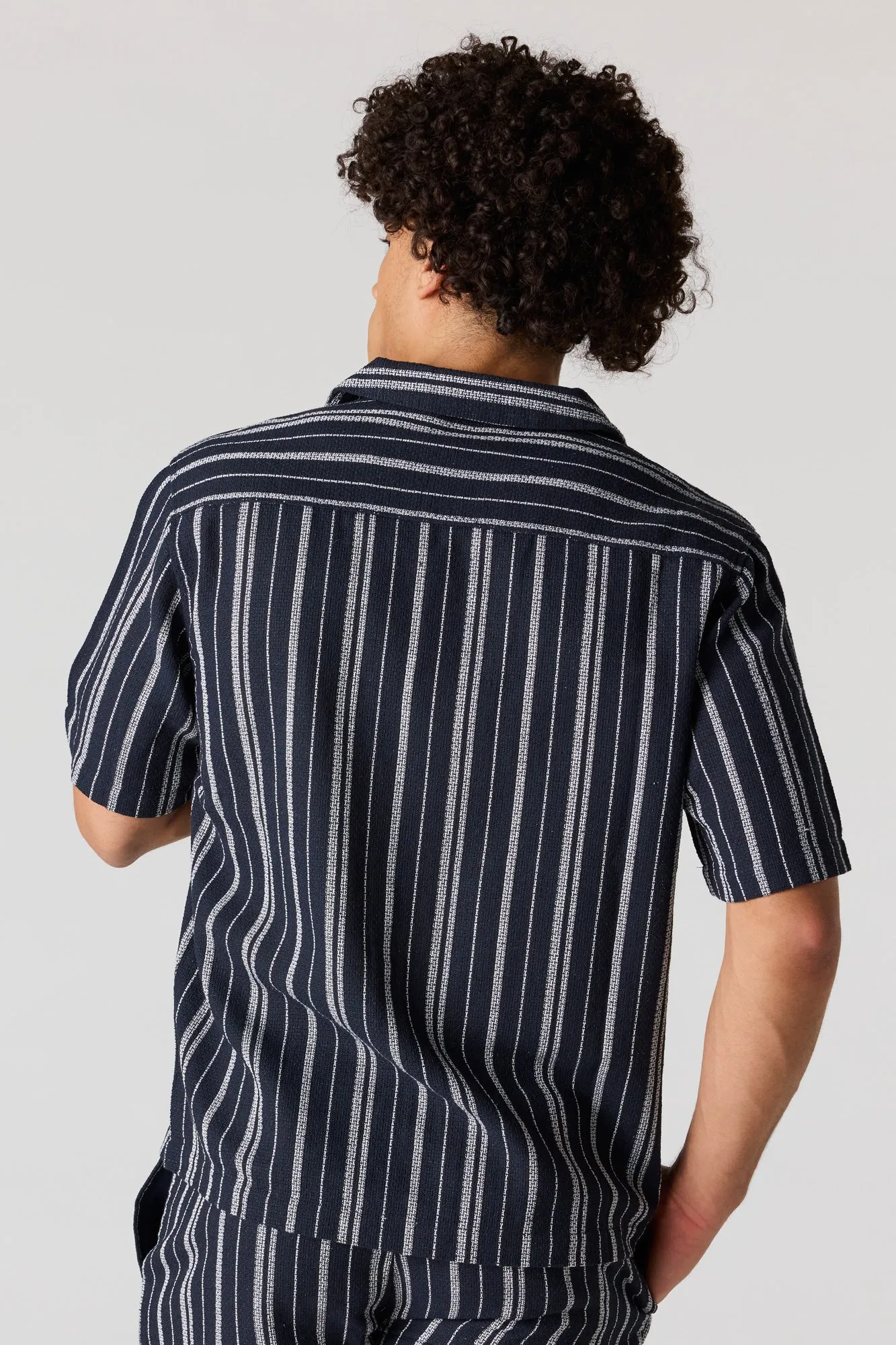 Textured Striped Button-Up Top sold by Urban Planet product image thumbnail 2