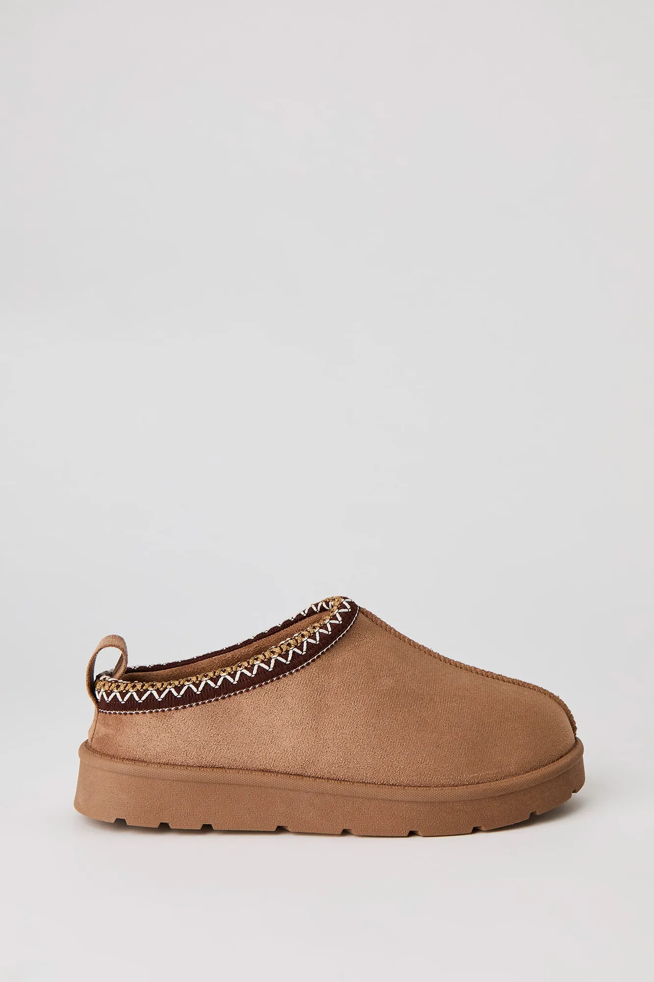 Faux Suede Embroidered Slipper Booties sold by Urban Planet